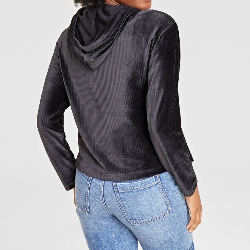 On 34th Velour Hoodie Top NWT